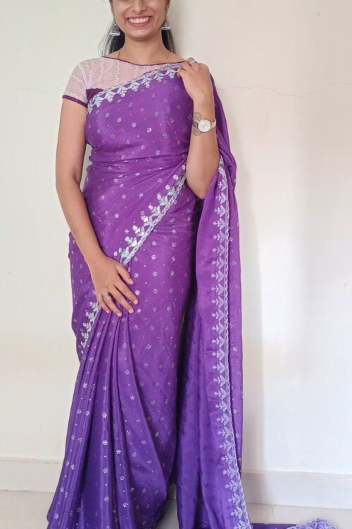 Soft Chinnon Silk Saree