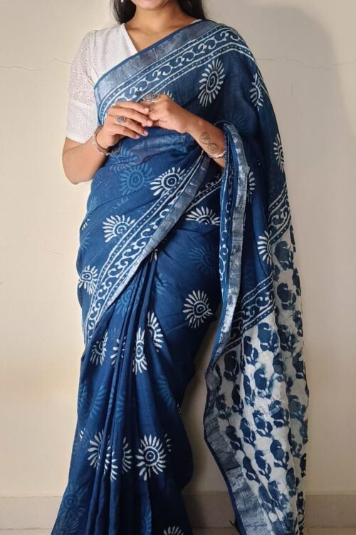 Linen Cotton Saree