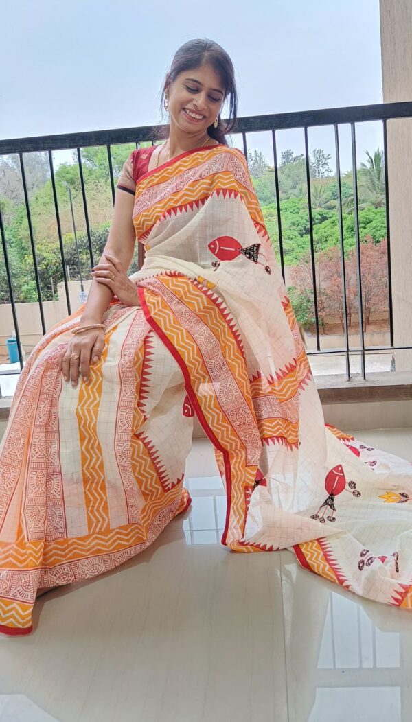 Pure Premium Cotton Saree - Image 5